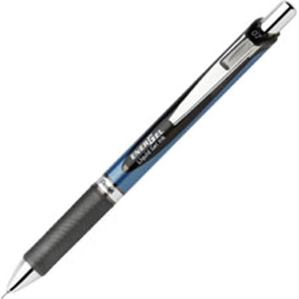 Pentel PENBLN75PWC EnerGel Needle Tip Liquid Gel Ink Pens - Blue